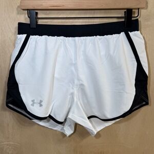 Under Armour Womens HeatGear Loose Fit Running Shorts White XS‎